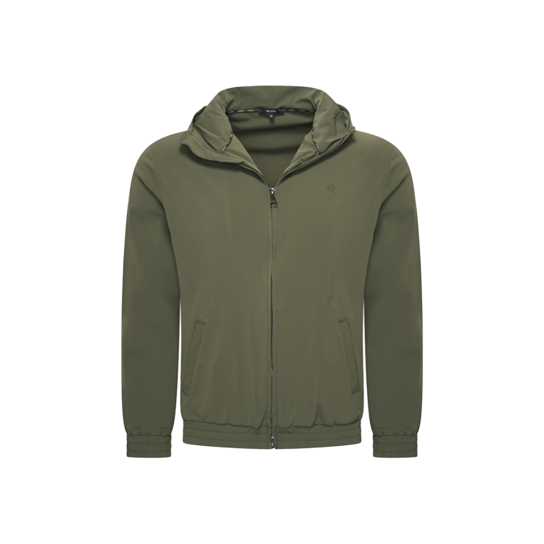 Army Green Hooded Tech Jacket