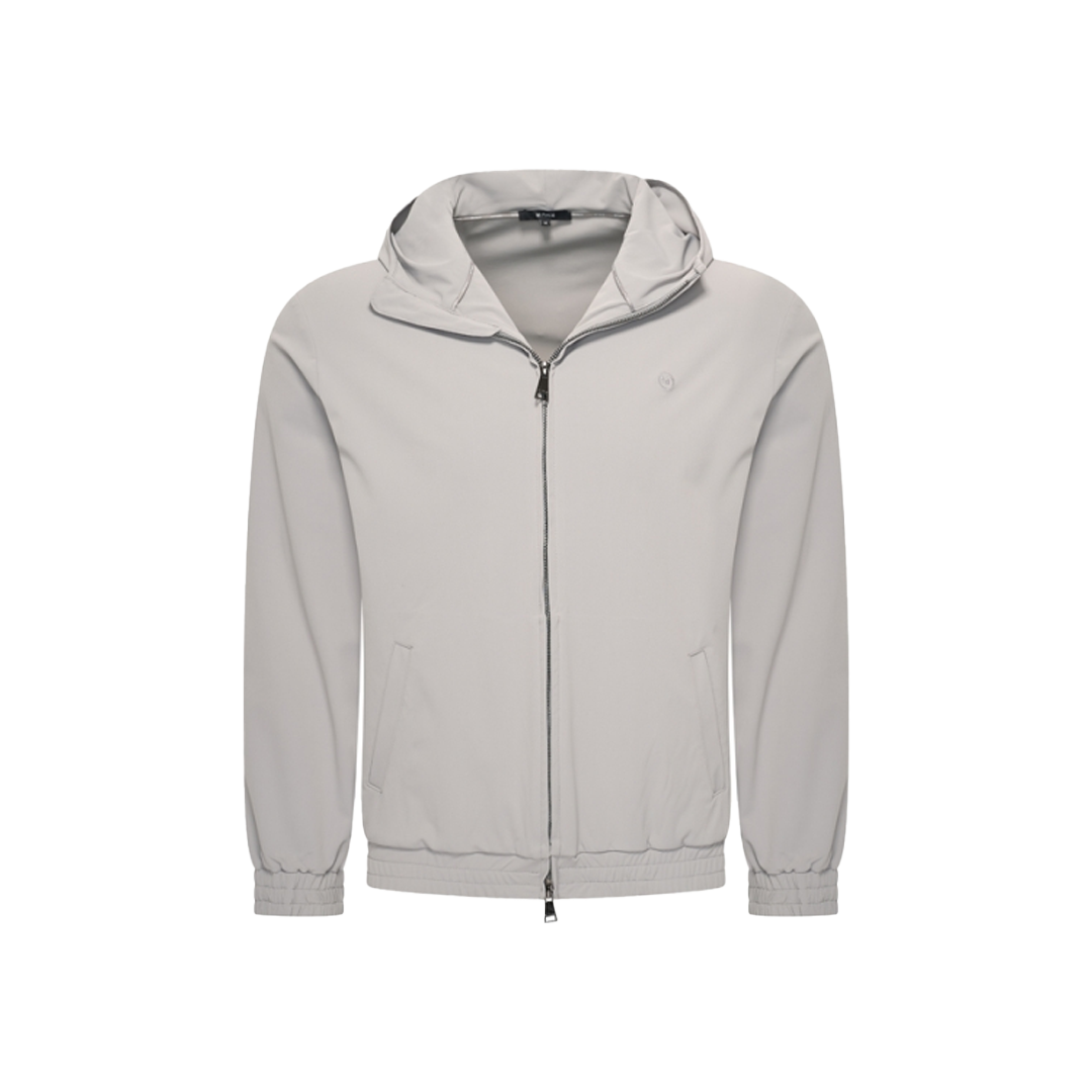 Elephant Grey Hooded Tech Jacket