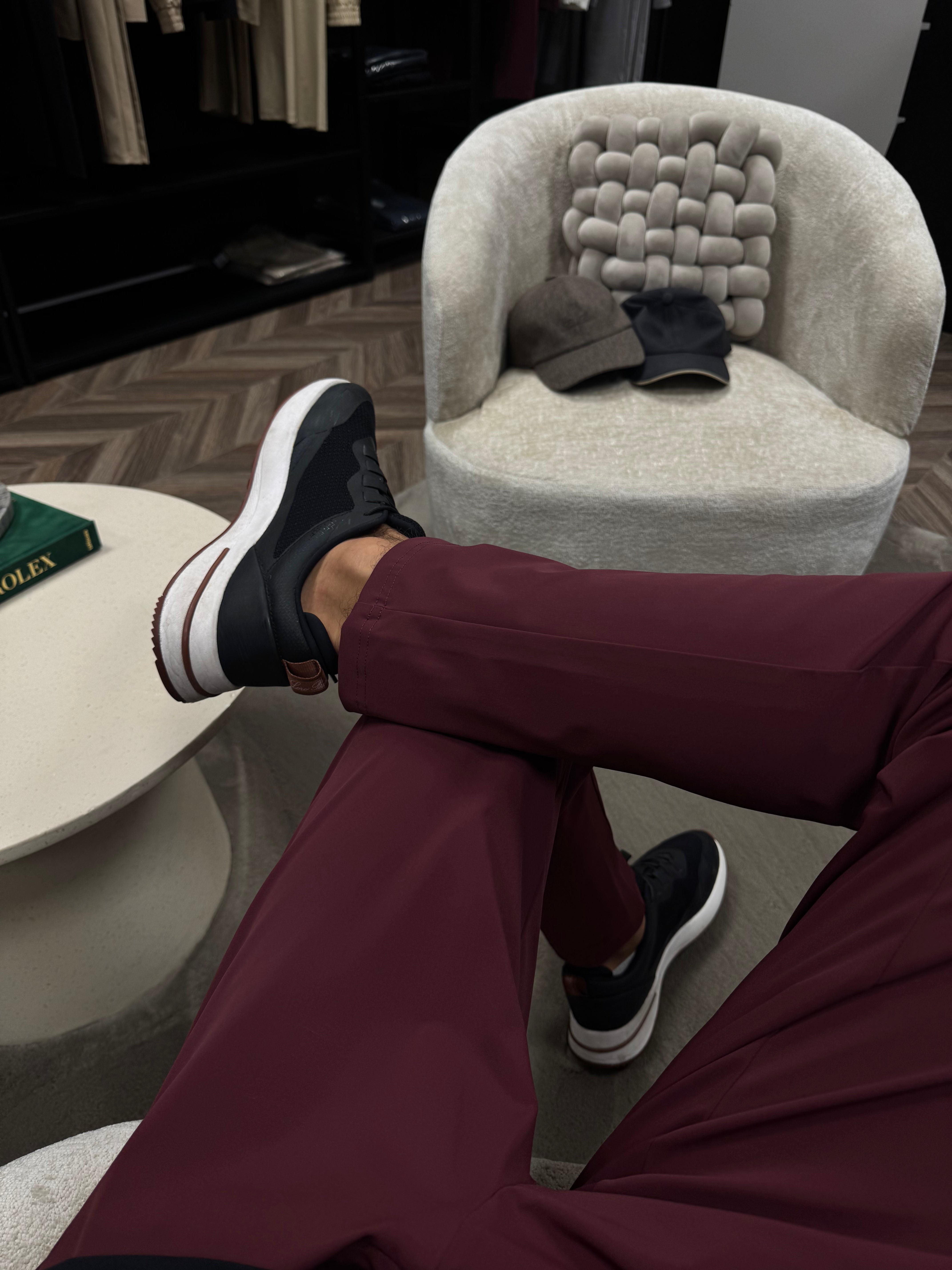 Burgundy Tech Pants