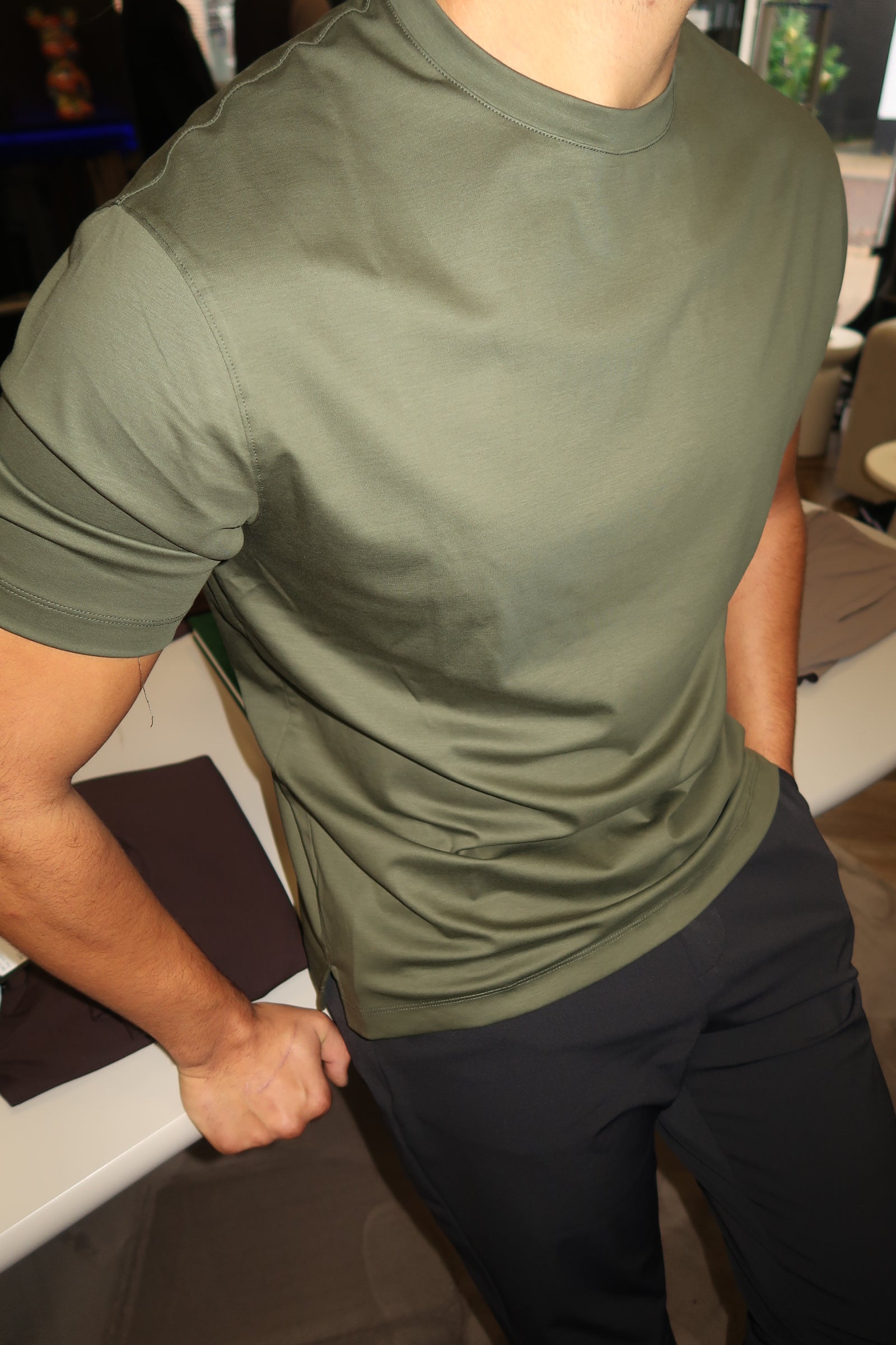 Army Green Mercerized T-shirt