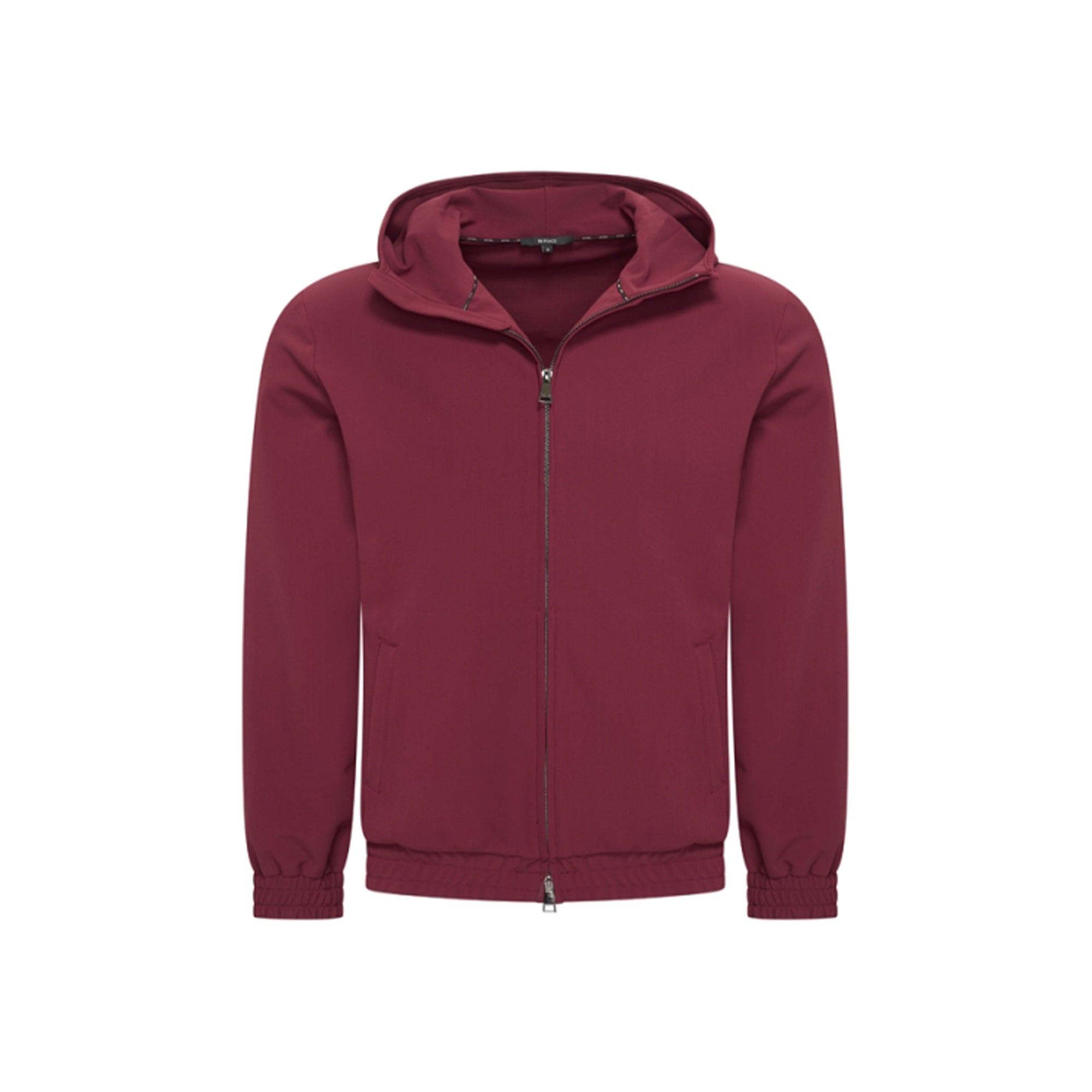 Burgundy Hooded Tech Jacket